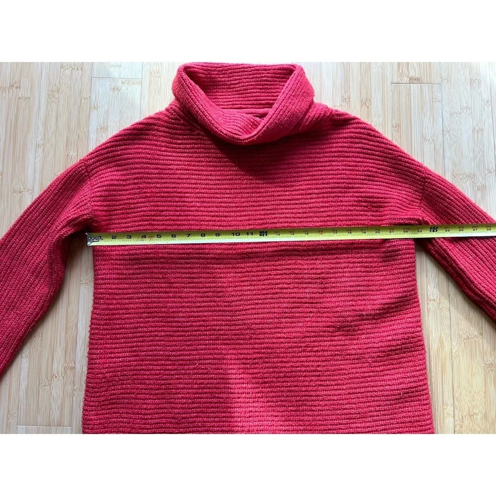 Anthropologie Pilcro Oversized Soft Boxy Red Knit Sweater Sz‎ MP Capsule Minimal